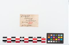 Etikett zu Bronzebrillenfibel (NHMW-PRAE-024633)
